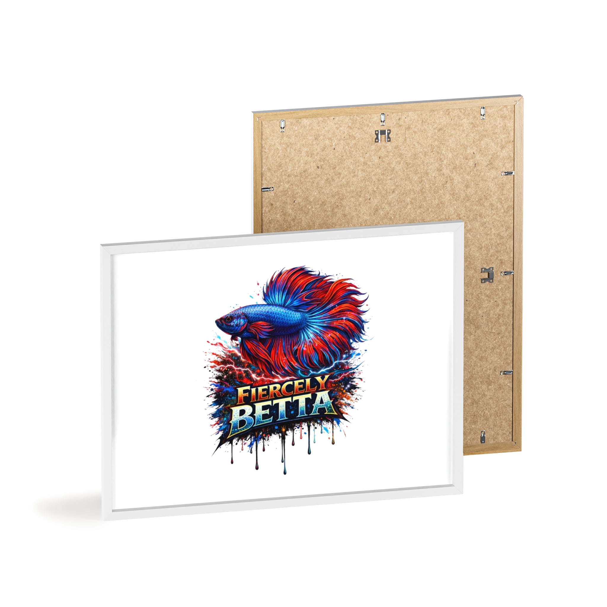Fiercely Betta Framed Poster — Colorful Betta Fish Wall Art