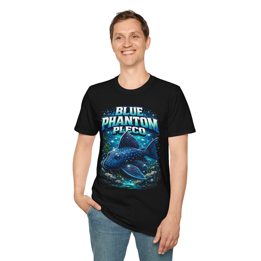 Blue Phantom Pleco T-Shirt — Graphic Aquarium Fish Tee