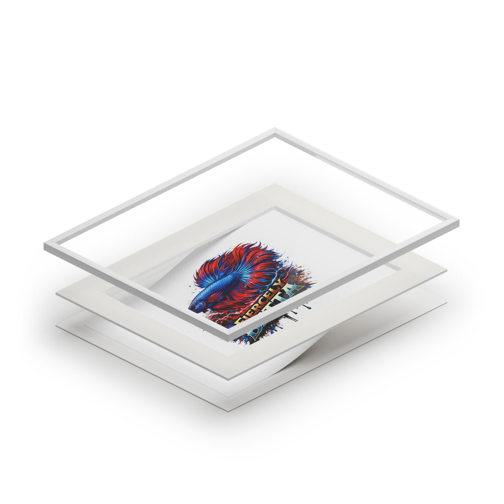 Fiercely Betta – Premium "Neon Flare" Mounted Fine Art Print