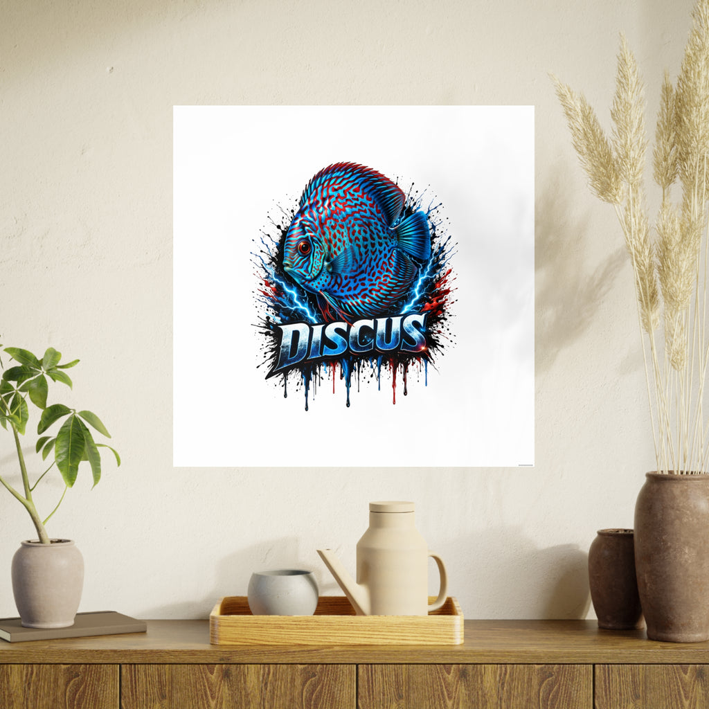 Discus Fish Art Poster — Vibrant Aquarium Wall Print