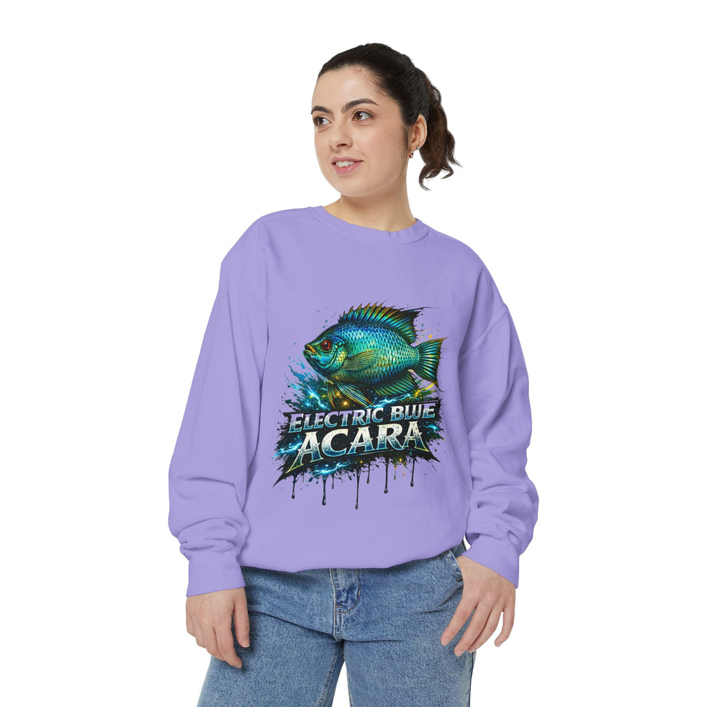 Electric Blue Acara – Garment-Dyed Premium Sweatshirt