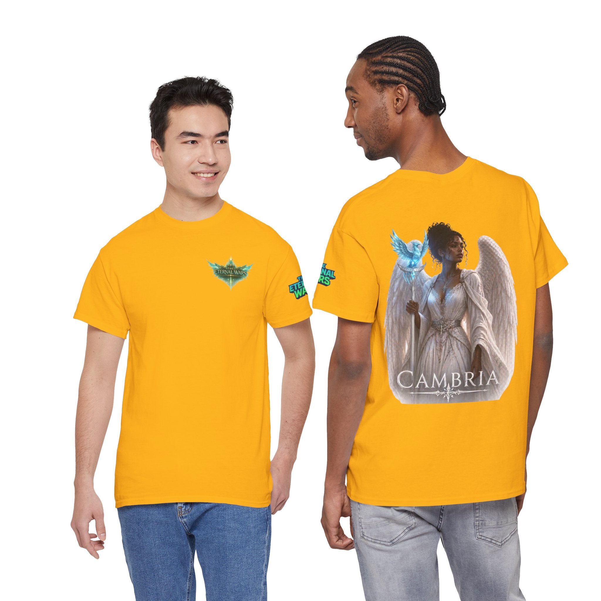 The Eternal Wars Graphic Tee – "Cambria" Winged Warrior Shirt