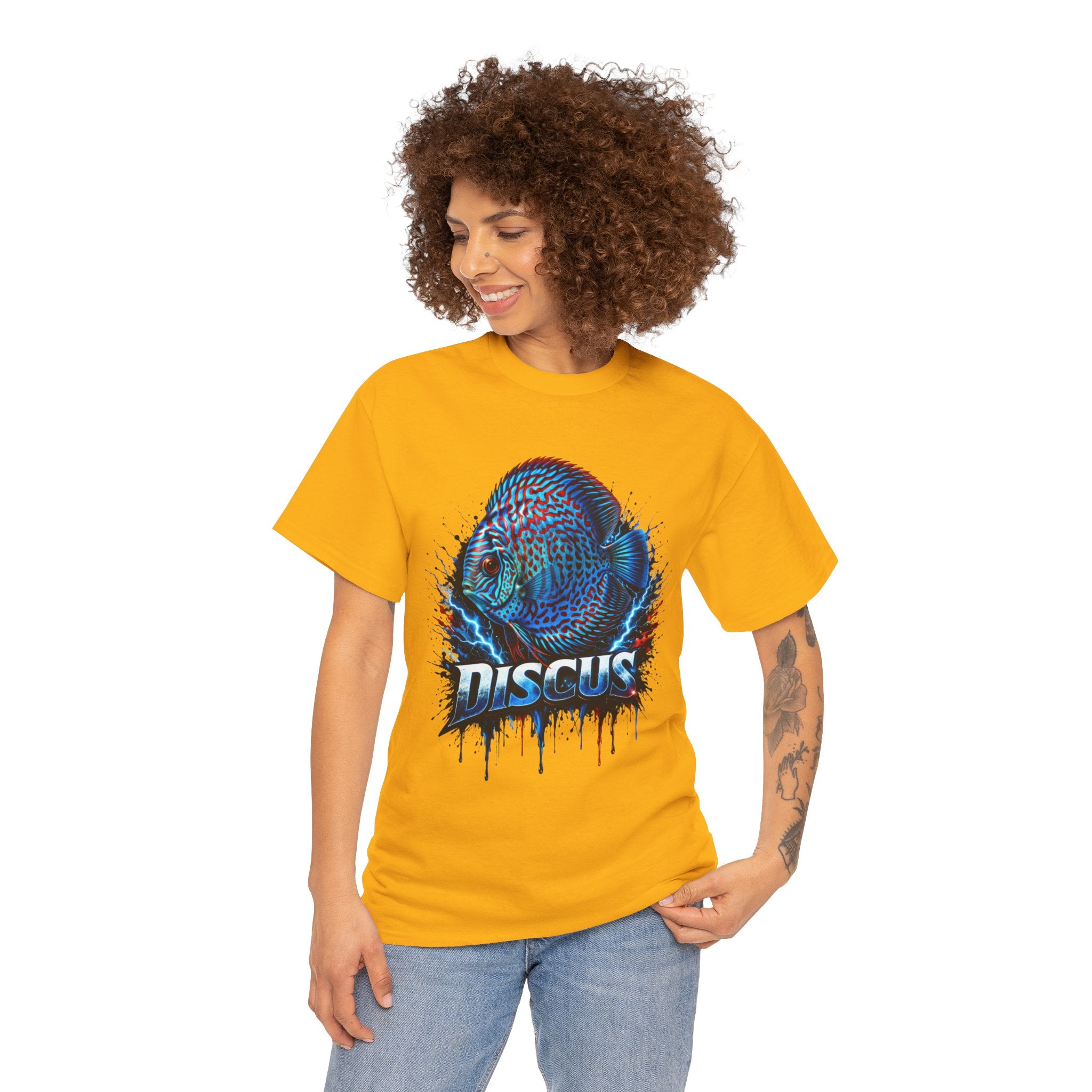 Discus Fish Graphic Tee - Vibrant Aquarium Fish Shirt
