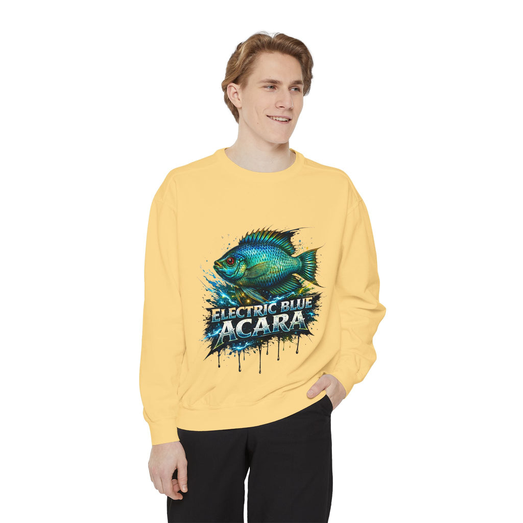 Electric Blue Acara – Garment-Dyed Premium Sweatshirt