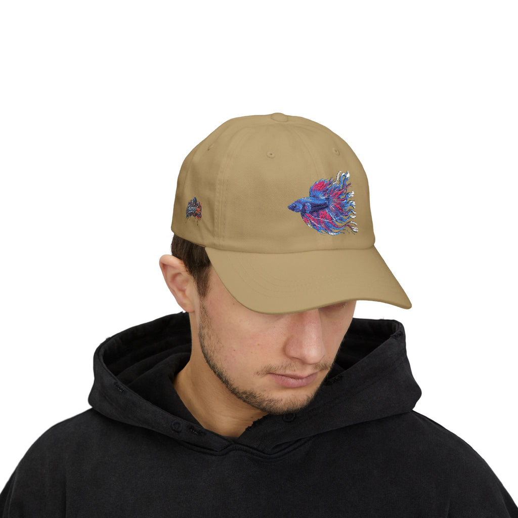Betta Fish Dad Cap – Embroidered Color Splash Fish Baseball Hat