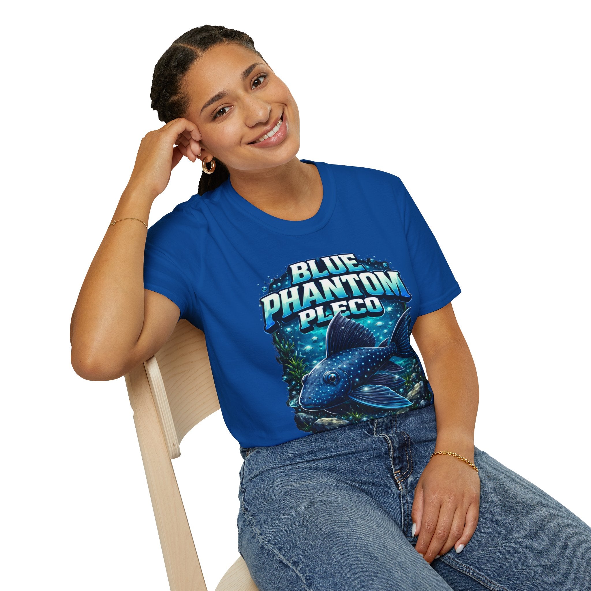 Blue Phantom Pleco T-Shirt — Graphic Aquarium Fish Tee