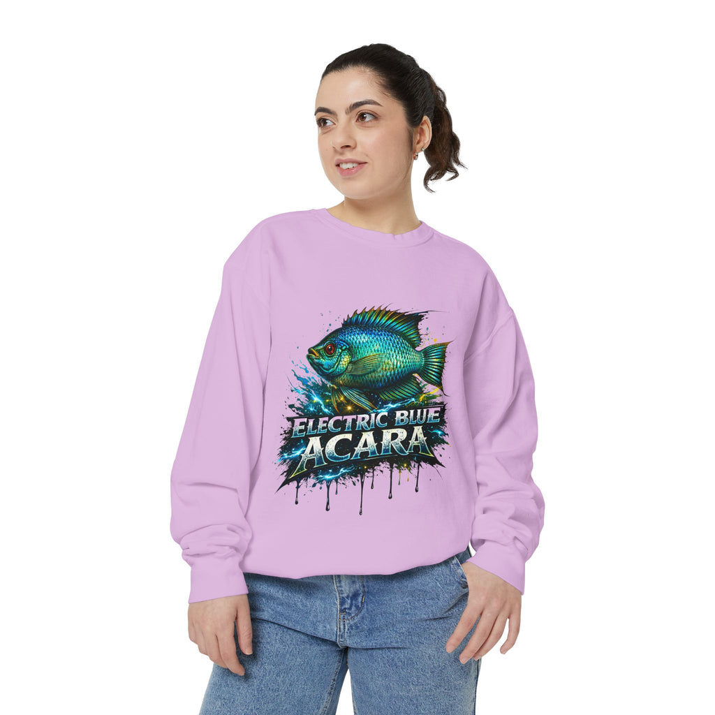 Electric Blue Acara – Garment-Dyed Premium Sweatshirt