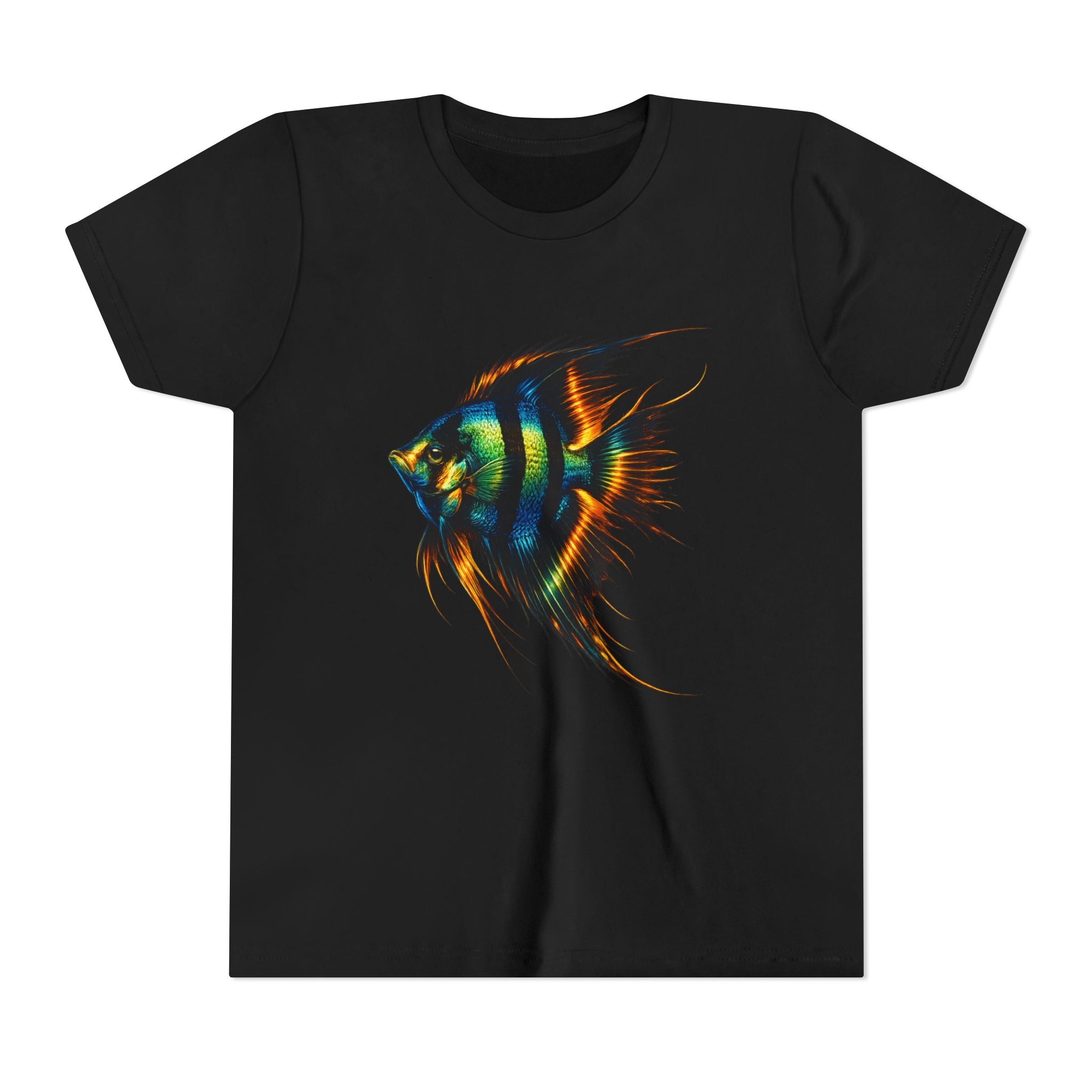Angelfish Youth Tee – Colorful Aquarium Fish Graphic Shirt for Kids