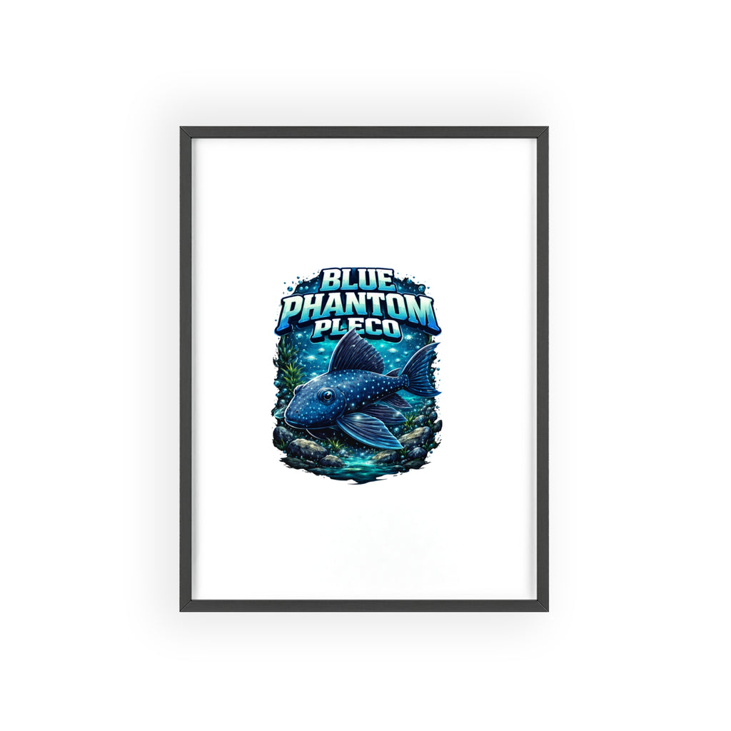 Blue Phantom Pleco Poster — Framed Aquarium Fish Wall Art