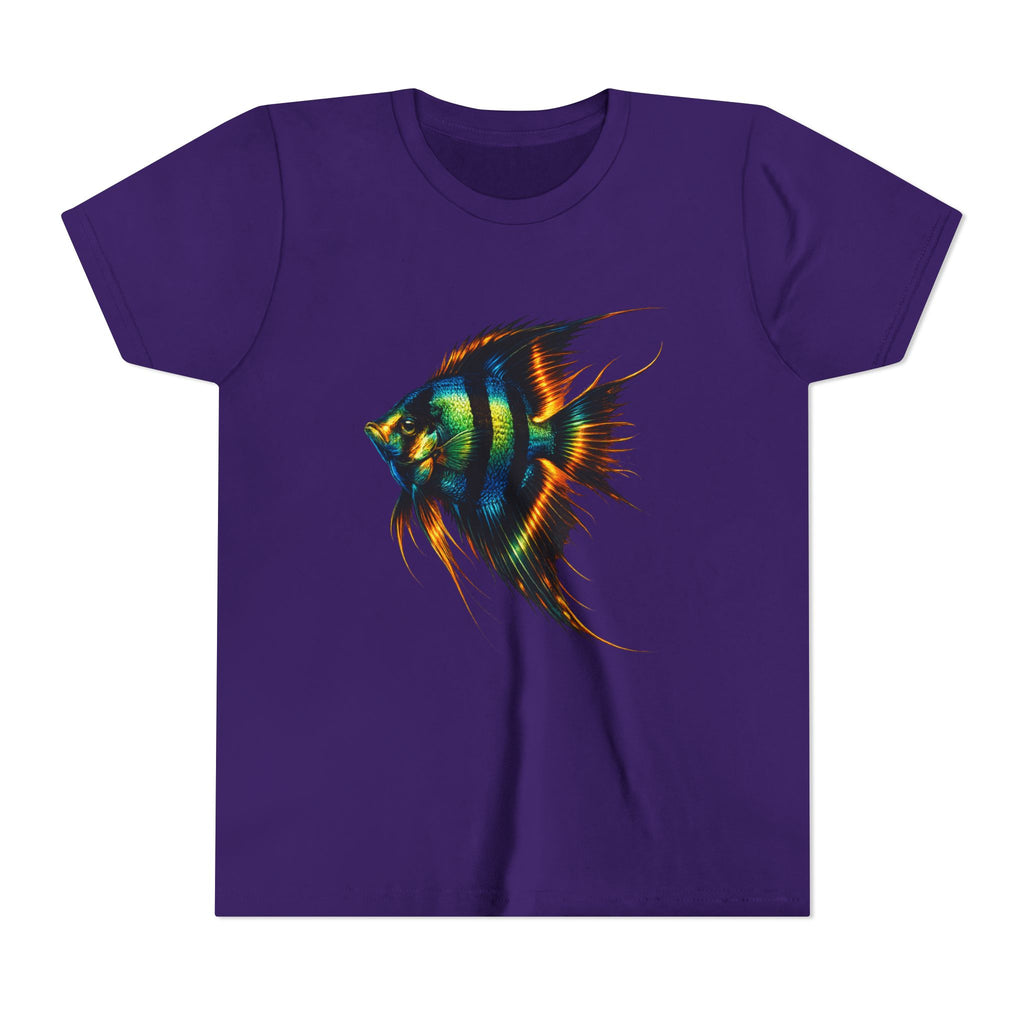 Angelfish Youth Tee – Colorful Aquarium Fish Graphic Shirt for Kids