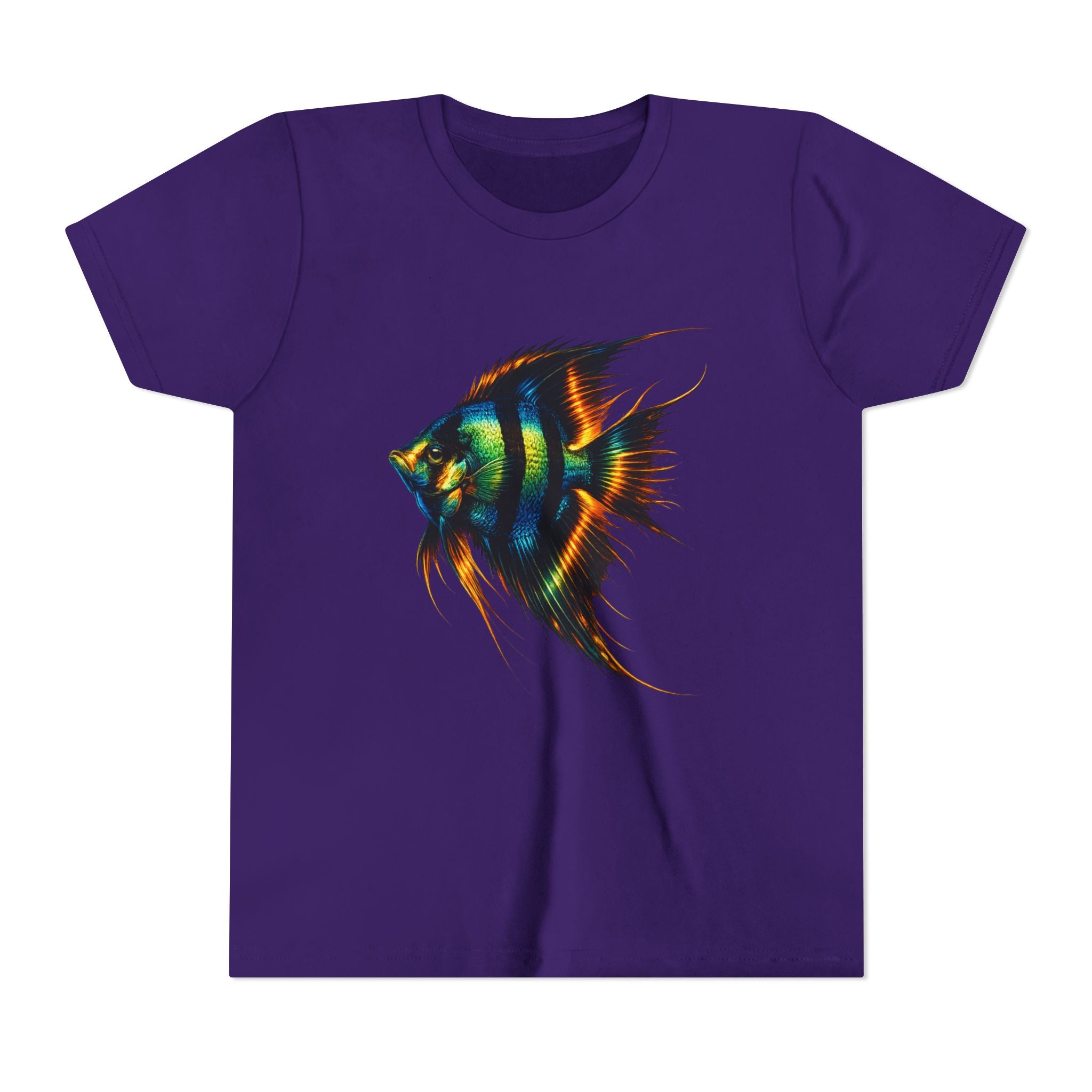 Angelfish Youth Tee – Colorful Aquarium Fish Graphic Shirt for Kids