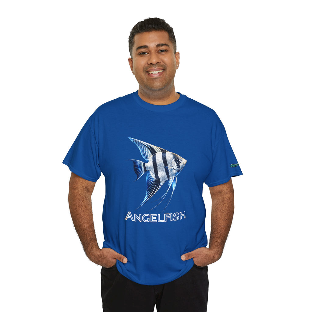Angelfish Graphic Tee — Blue Tropical Fish Shirt