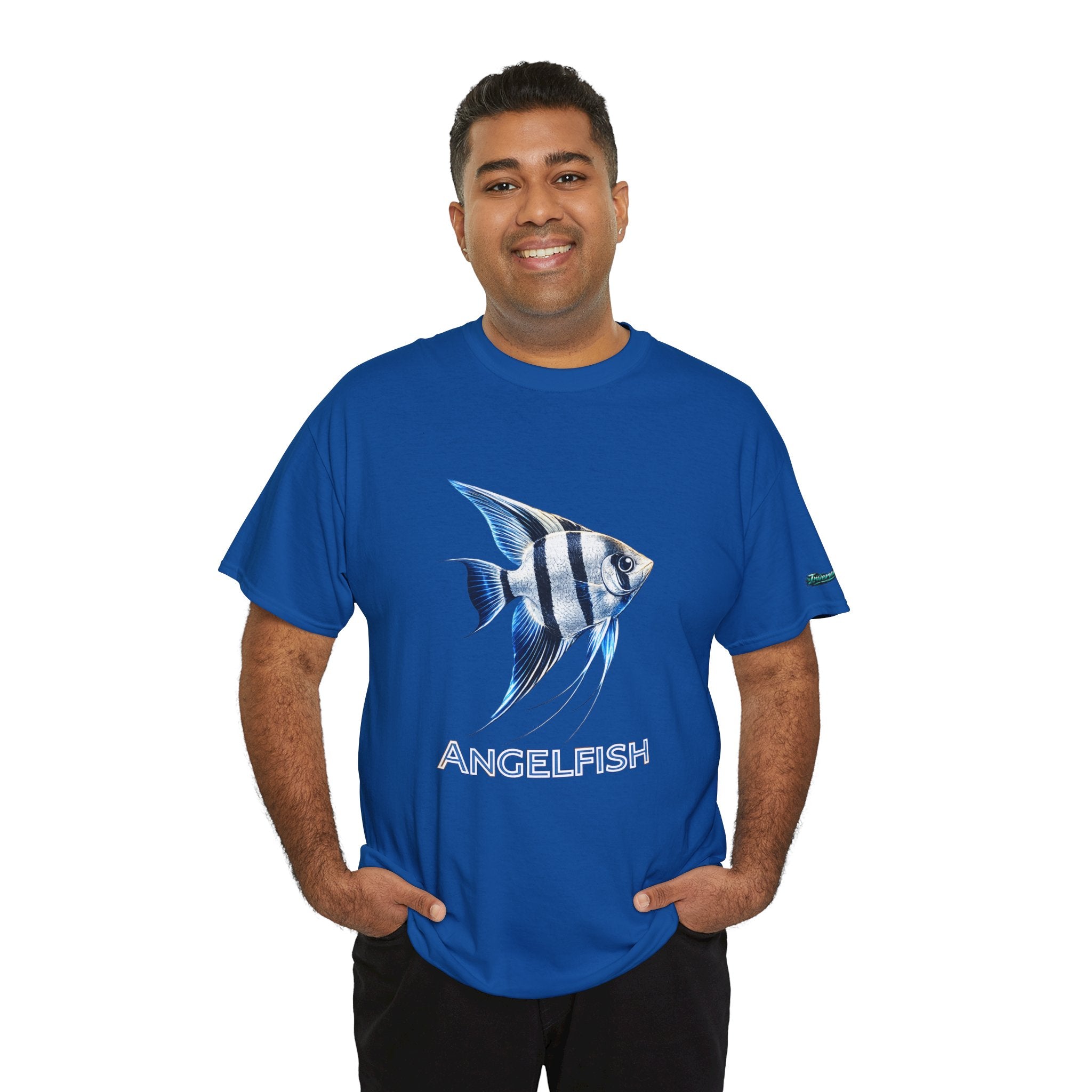 Angelfish Graphic Tee — Blue Tropical Fish Shirt