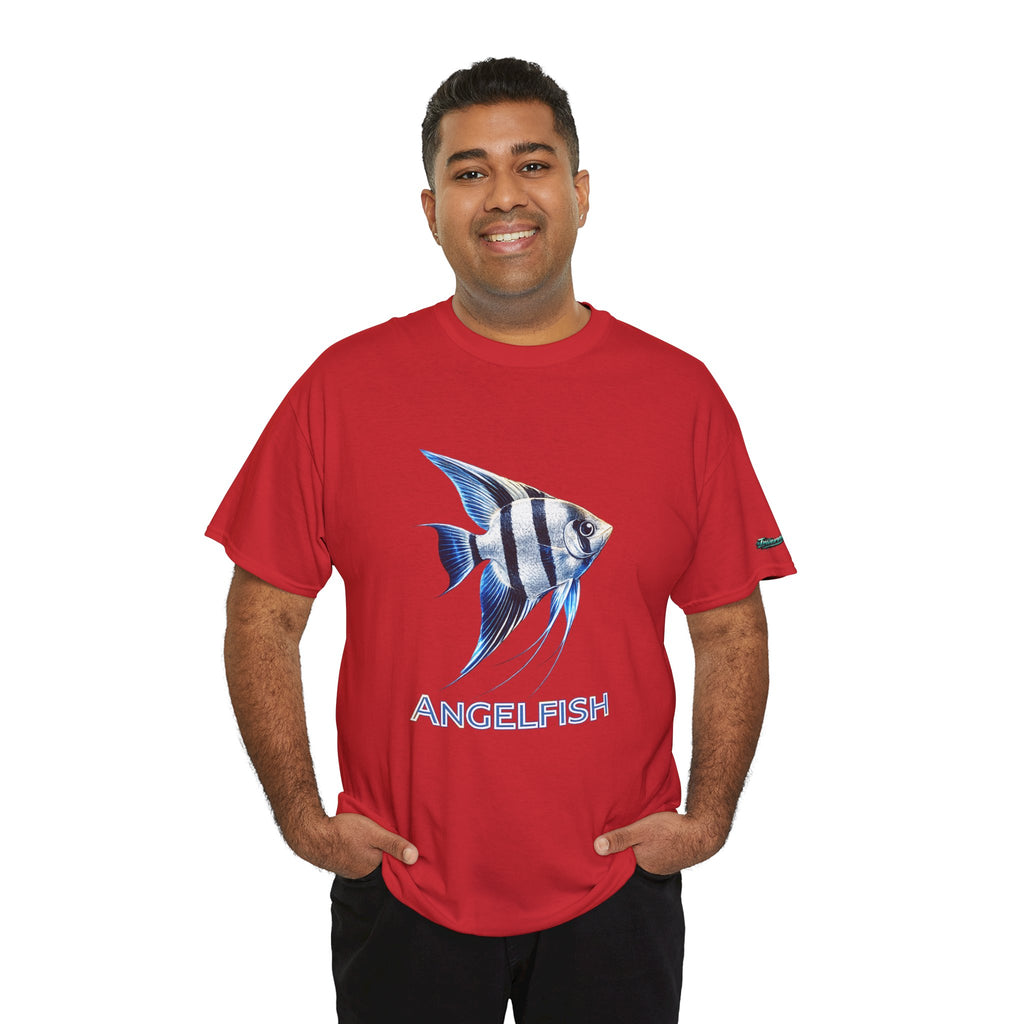 Angelfish Graphic Tee — Blue Tropical Fish Shirt
