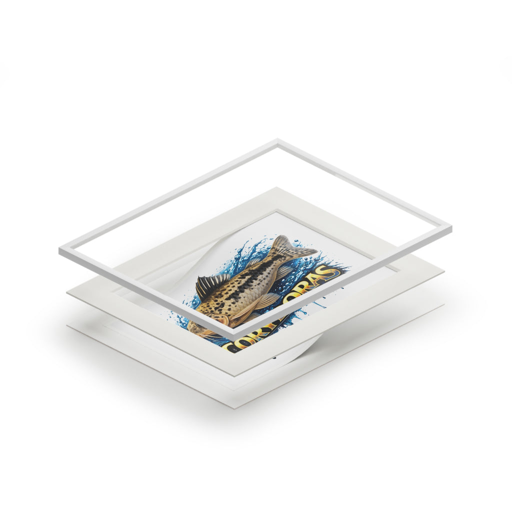 Peppered Corydoras Fish Fine Art Print with Passepartout Frame