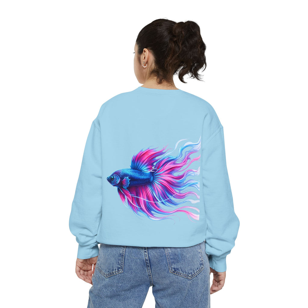 Betta Bliss Sweatshirt — Colorful Betta Fish Graphic Crewneck