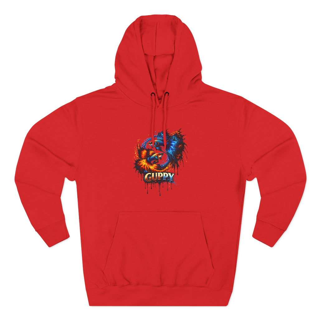 Fire & Ice Guppy – Premium Three-Panel Fleece Hoodie