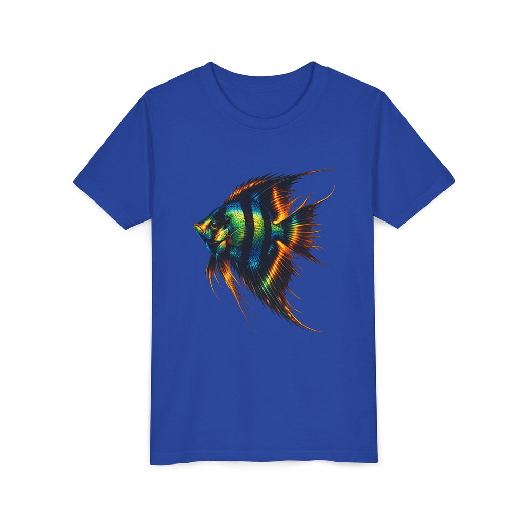Angelfish Youth Tee – Colorful Aquarium Fish Graphic Shirt for Kids