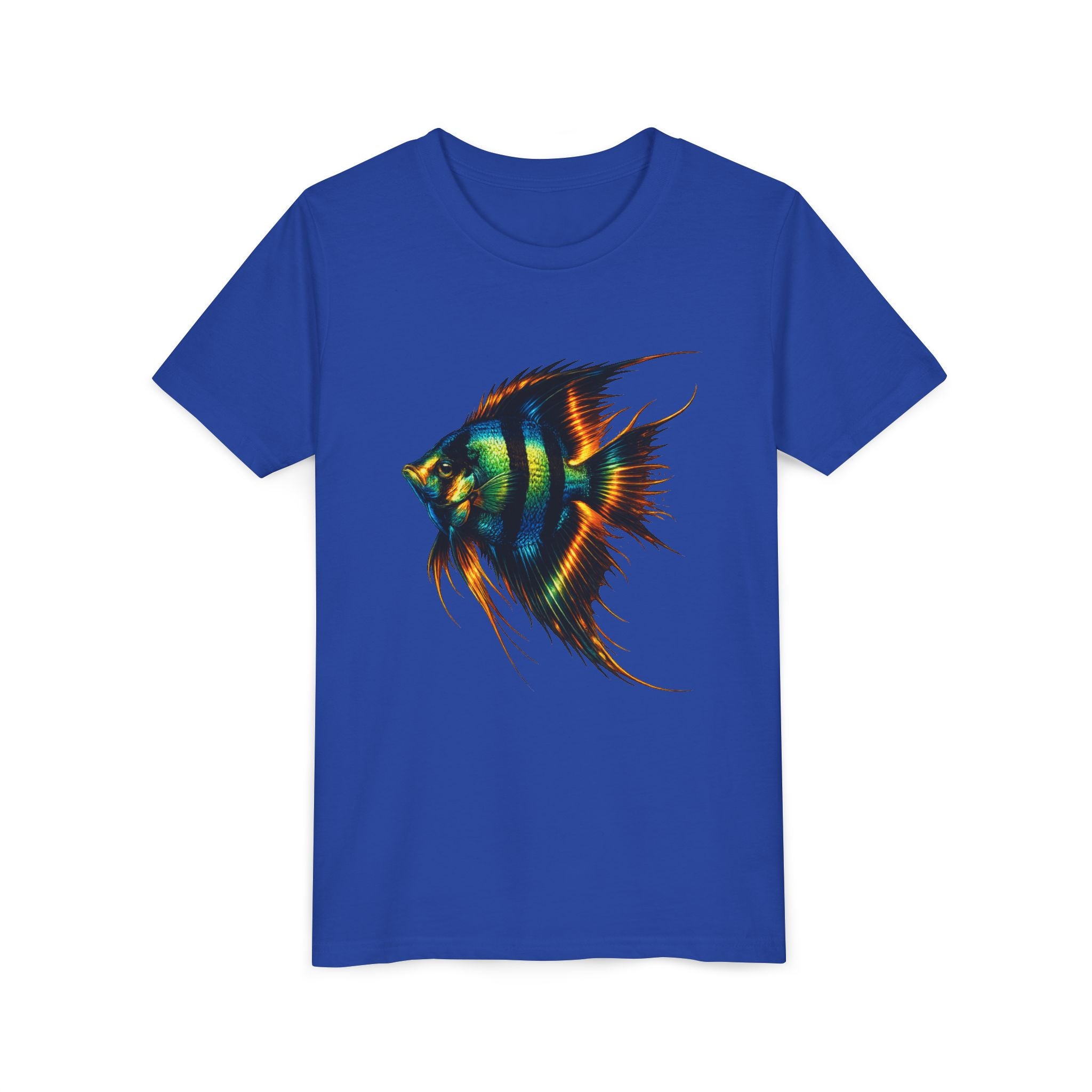 Angelfish Youth Tee – Colorful Aquarium Fish Graphic Shirt for Kids