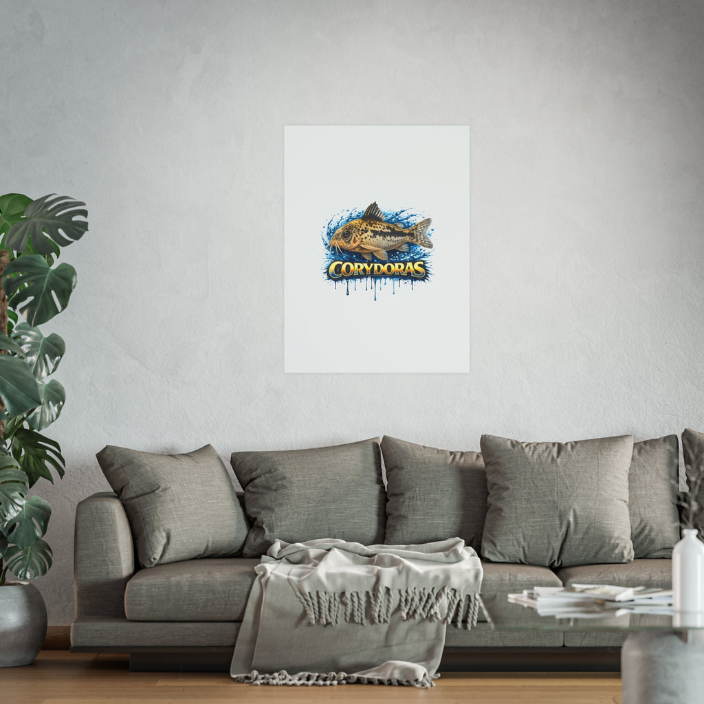 Corydoras Fish Poster — Decorative Aquarium Art Print (Satin/Matte)