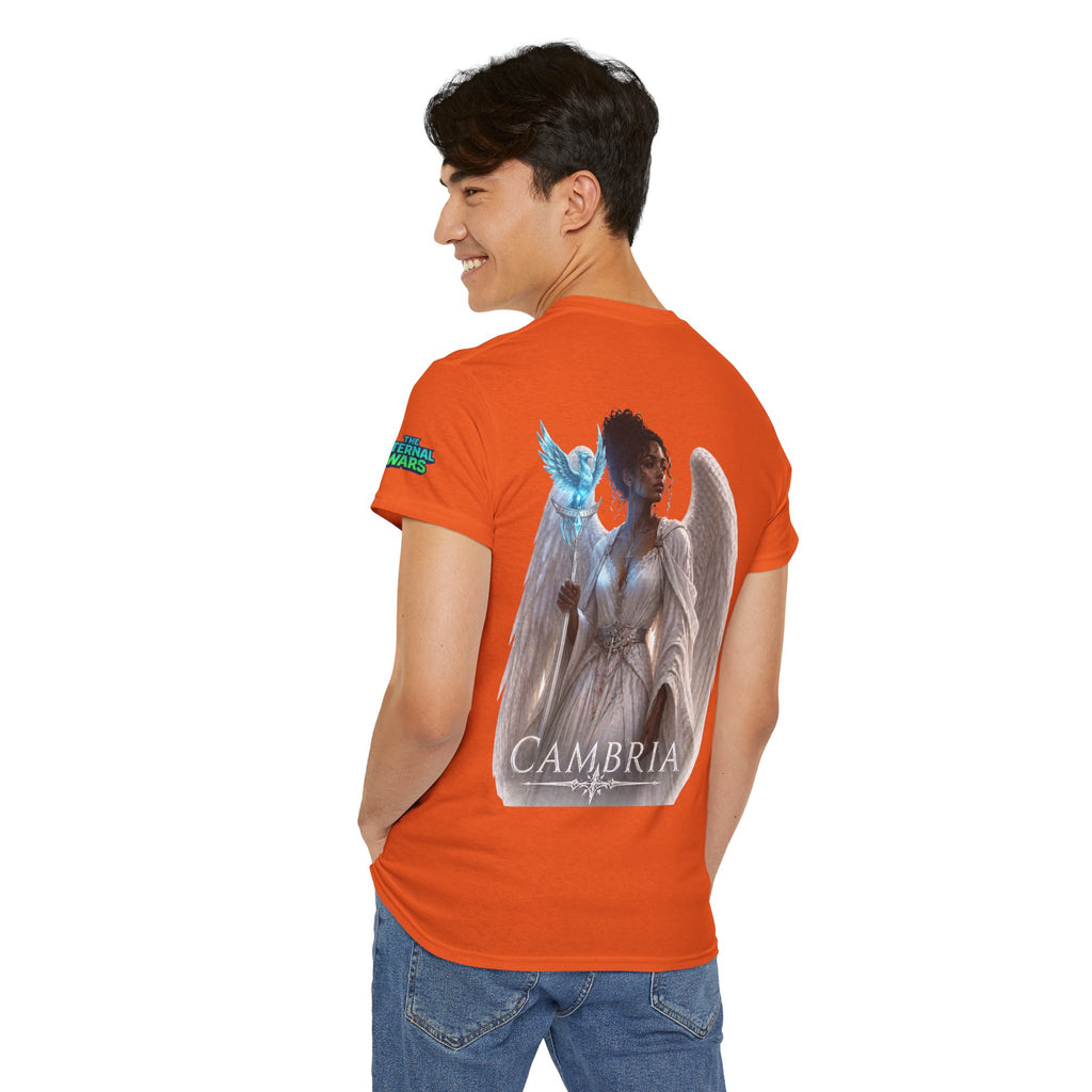 The Eternal Wars Graphic Tee – "Cambria" Winged Warrior Shirt