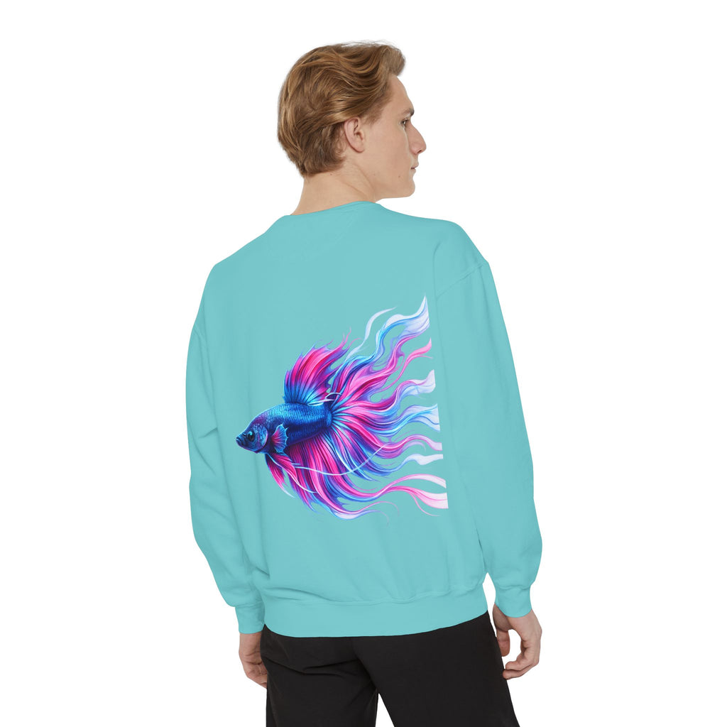 Betta Bliss Sweatshirt — Colorful Betta Fish Graphic Crewneck