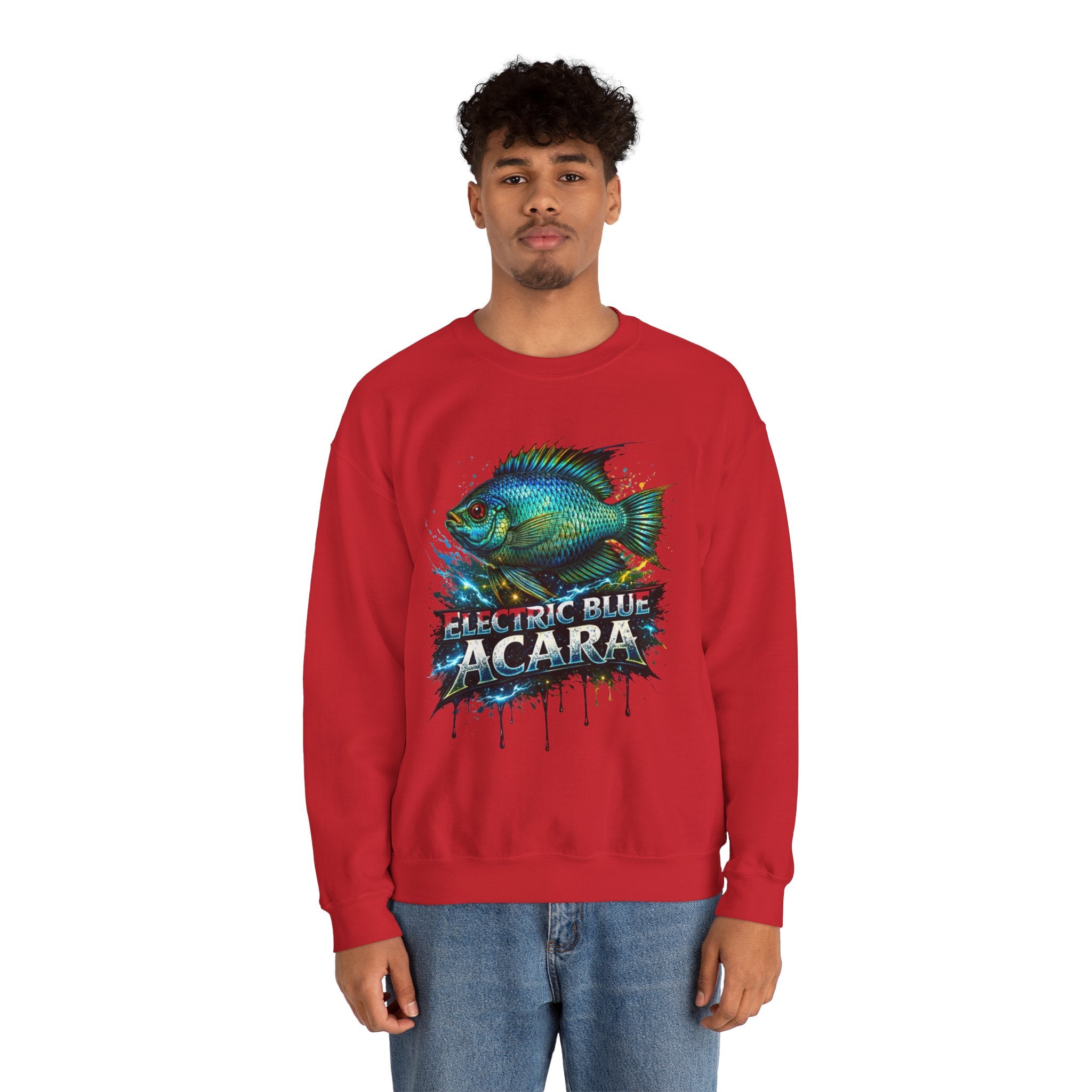 Electric Blue Acara – Heavy Blend™ Crewneck Sweatshirt