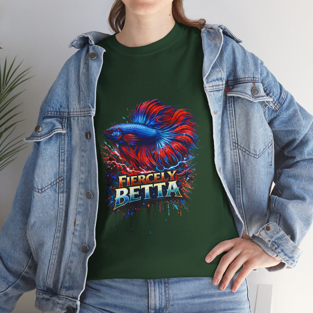 Betta Fish T-Shirt — Fiercely Betta Colorful Aquarium Fish Tee