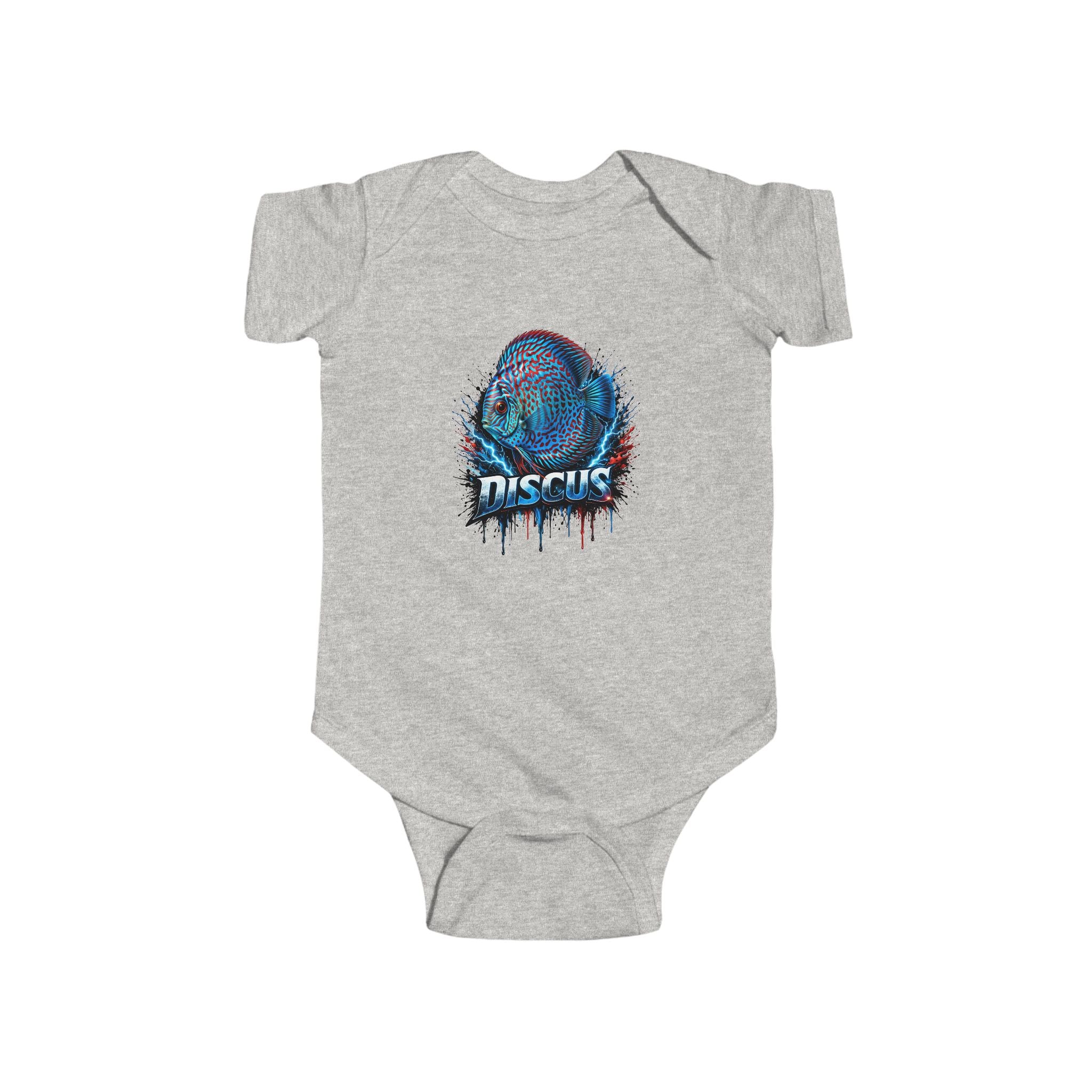Discus Fish Baby Bodysuit — Colorful Aquarium Infant Onesie