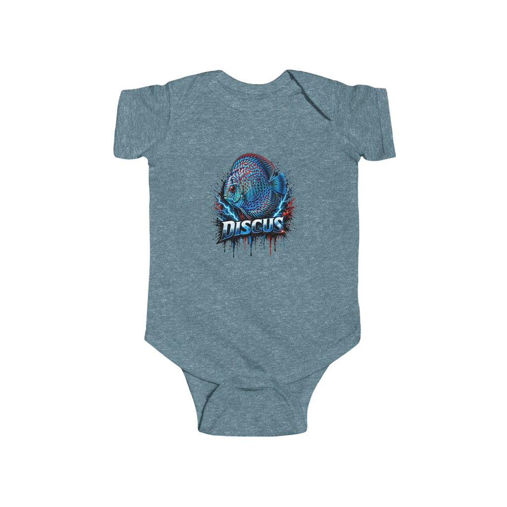 Discus Fish Baby Bodysuit — Colorful Aquarium Infant Onesie