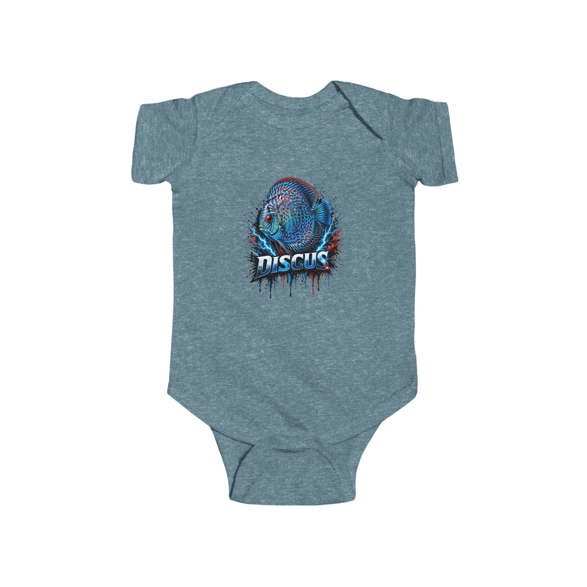 Discus Fish Baby Bodysuit — Colorful Aquarium Infant Onesie