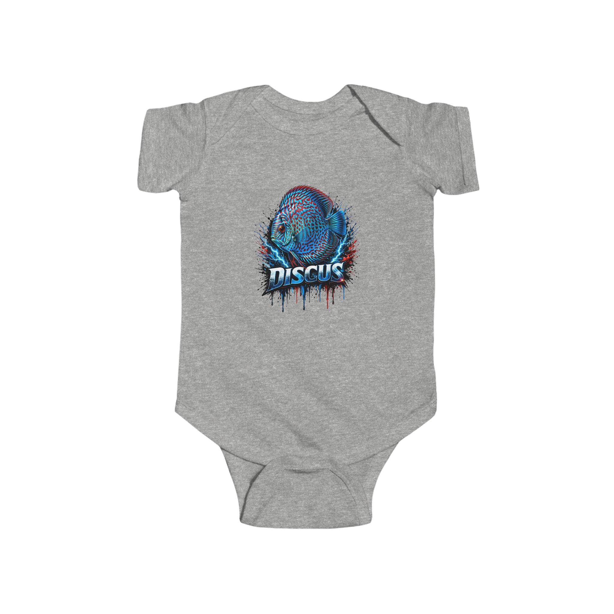 Discus Fish Baby Bodysuit — Colorful Aquarium Infant Onesie