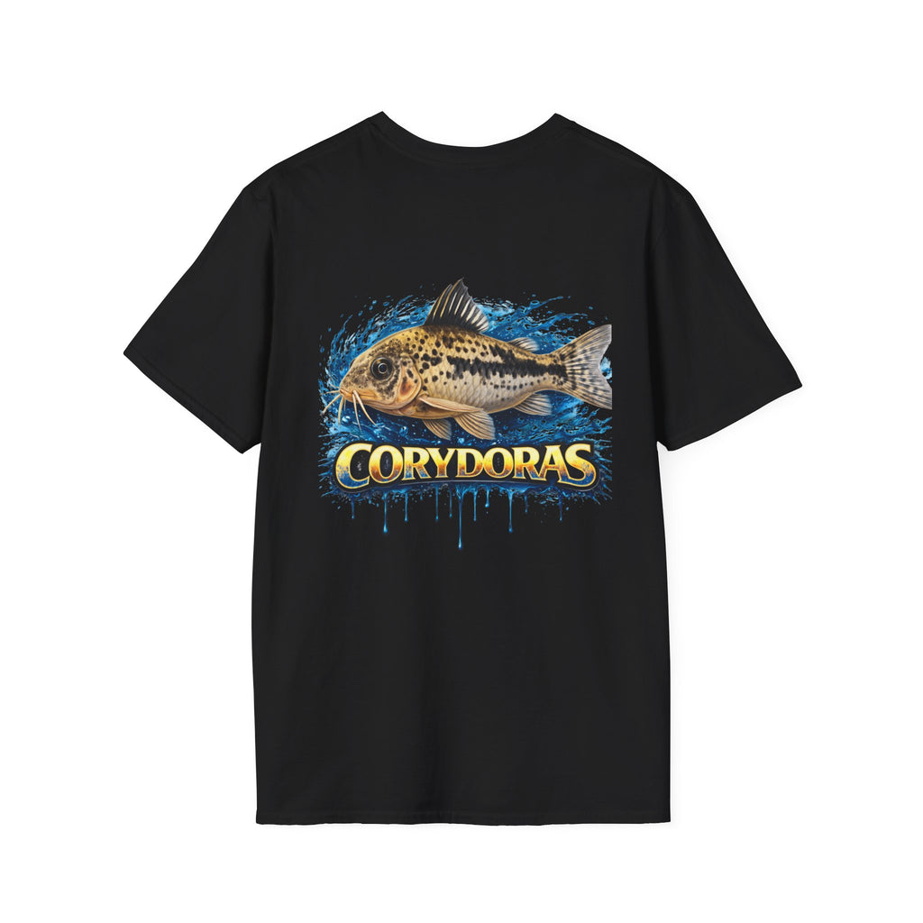 Corydoras Fish T-Shirt — Aquarium Catfish Tee with Splash Graphic