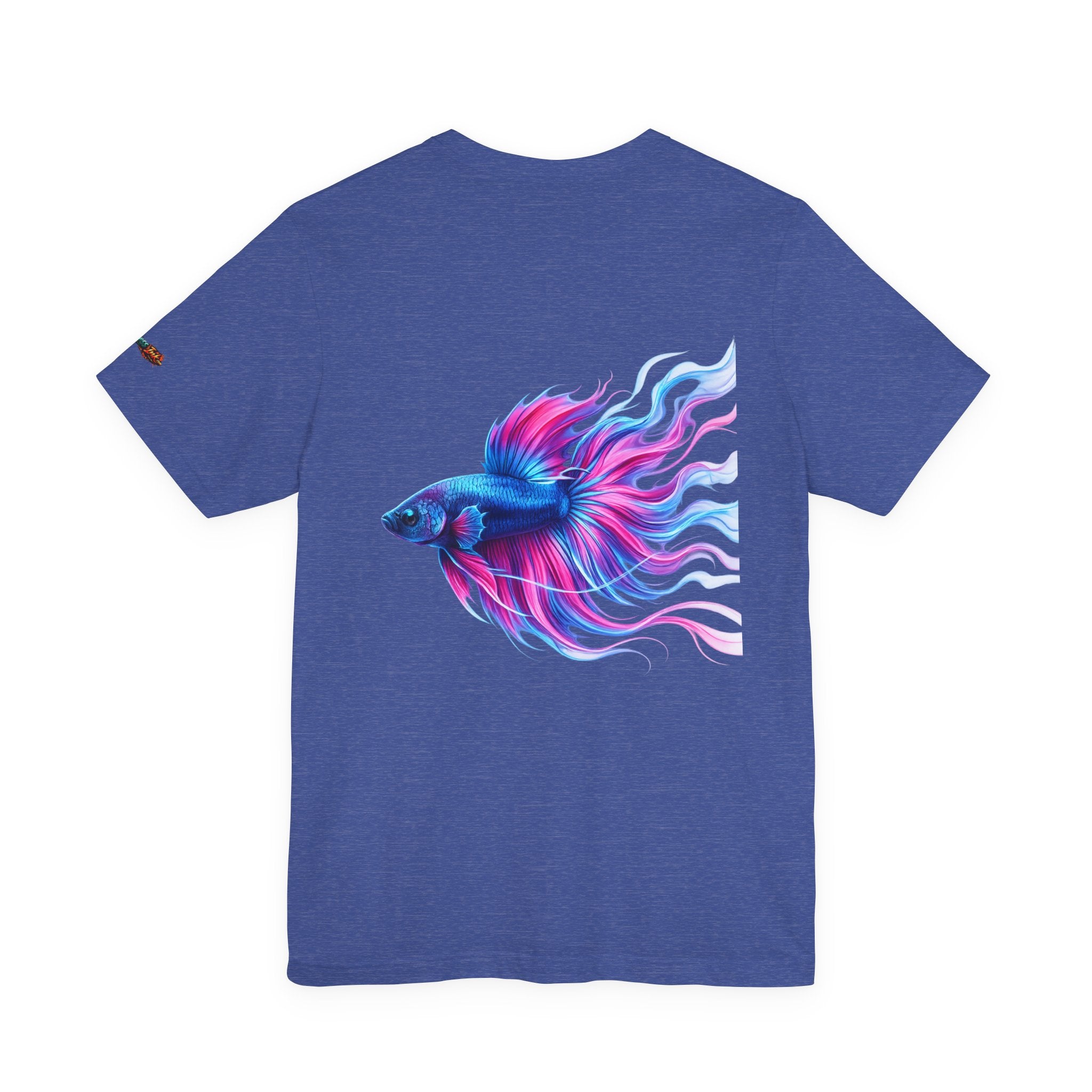 Betta Fish Graphic Tee — Vibrant Blue & Pink Aquatic Art T‑Shirt
