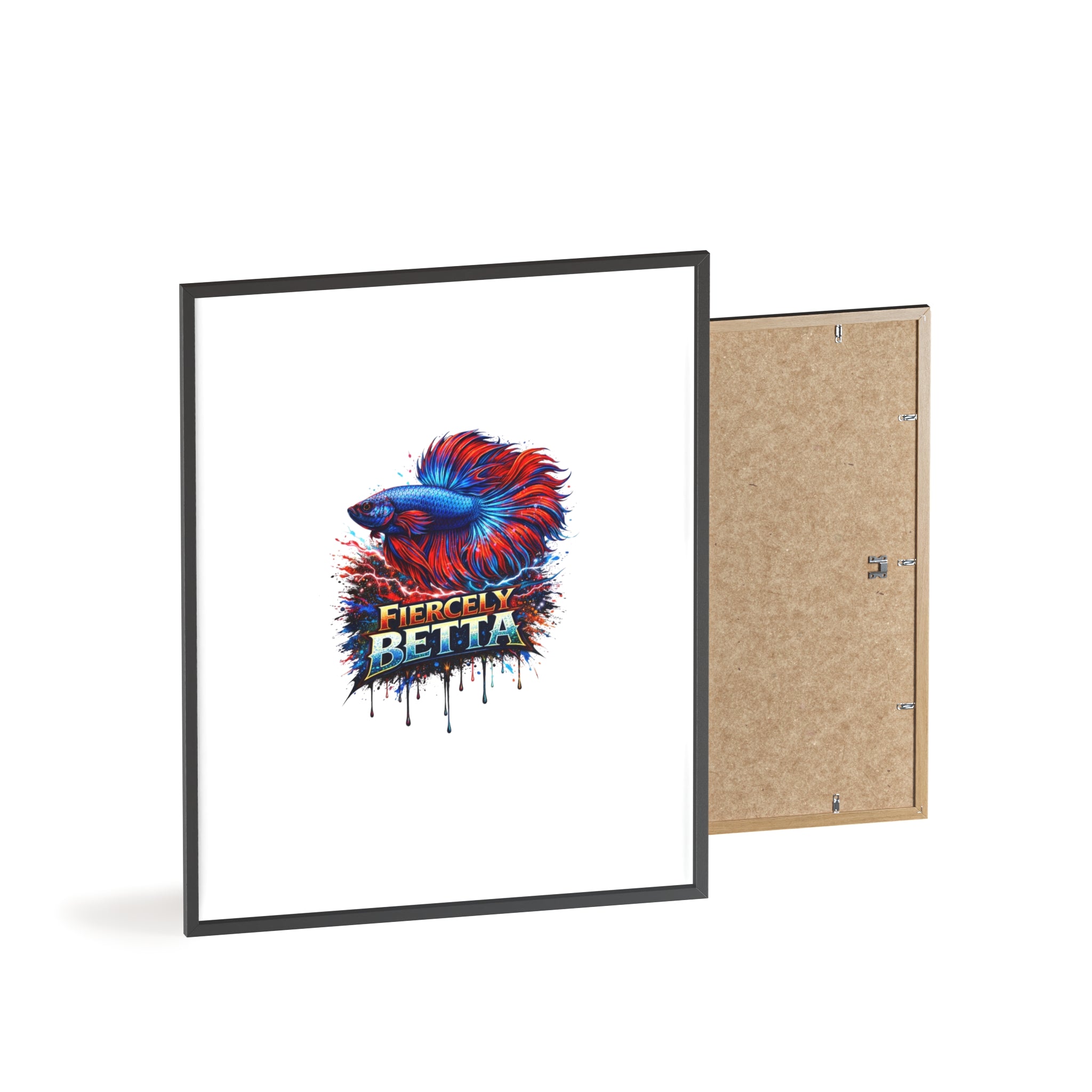 Fiercely Betta Framed Poster — Colorful Betta Fish Wall Art
