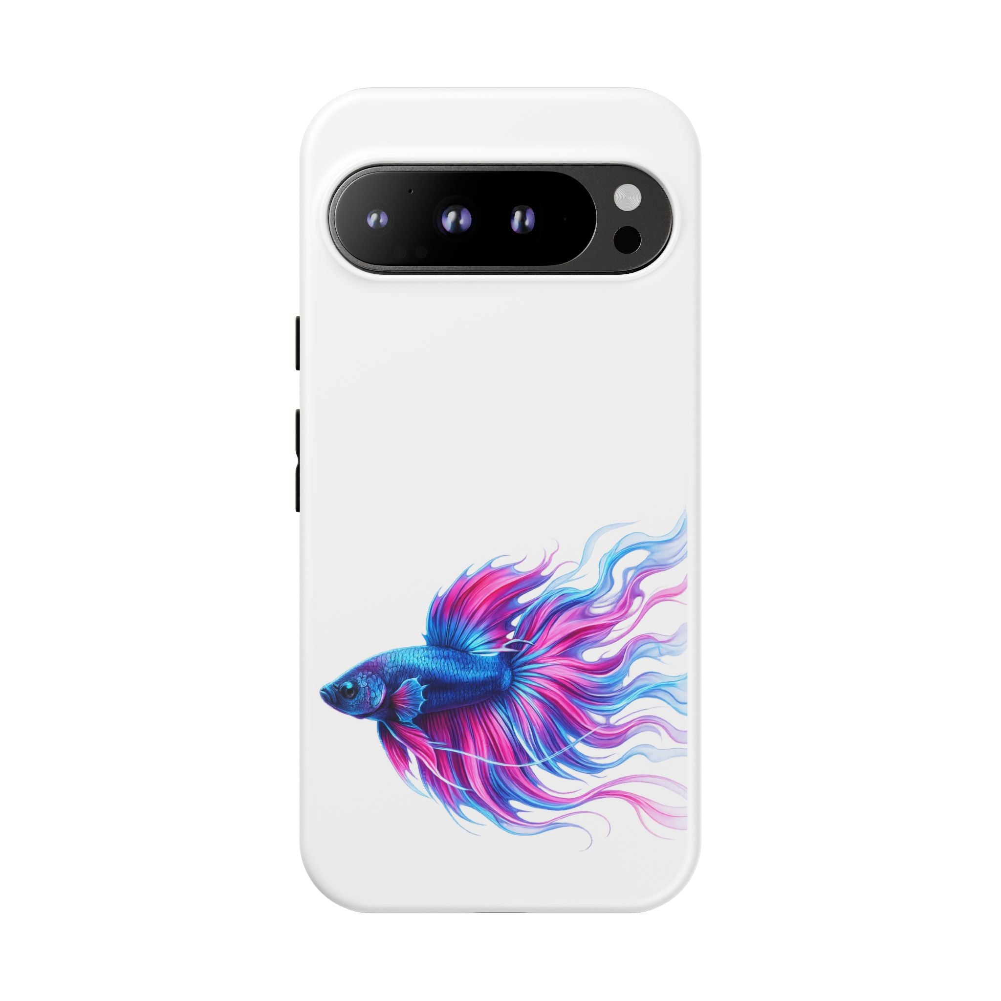 Betta Fish Tough Phone Case — Colorful Watercolor Fish Protective Cover