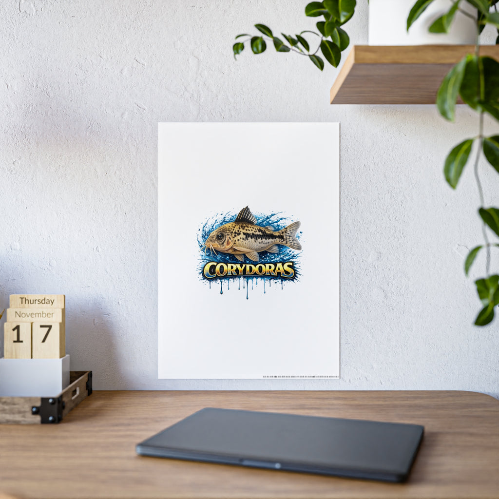 Corydoras Fish Gloss Poster – Aquarium Artwork Print