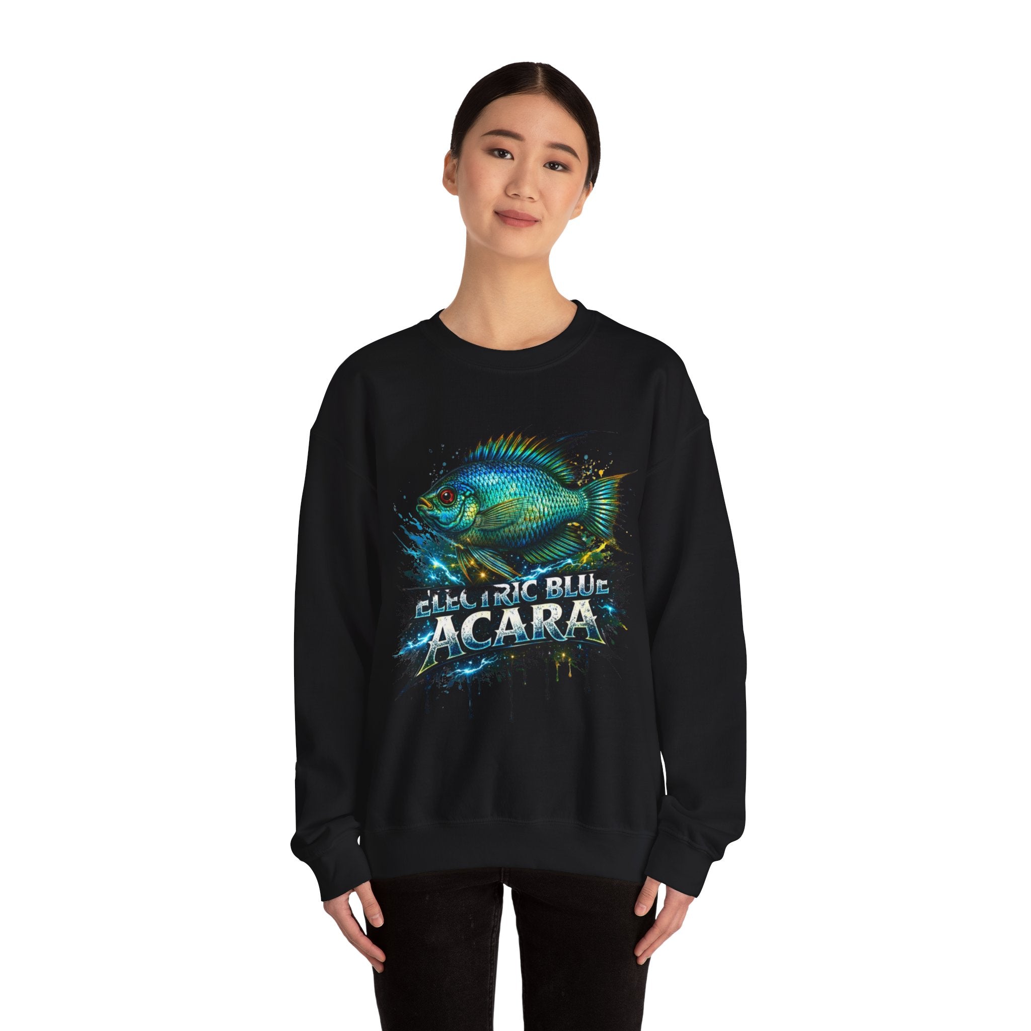 Electric Blue Acara – Heavy Blend™ Crewneck Sweatshirt