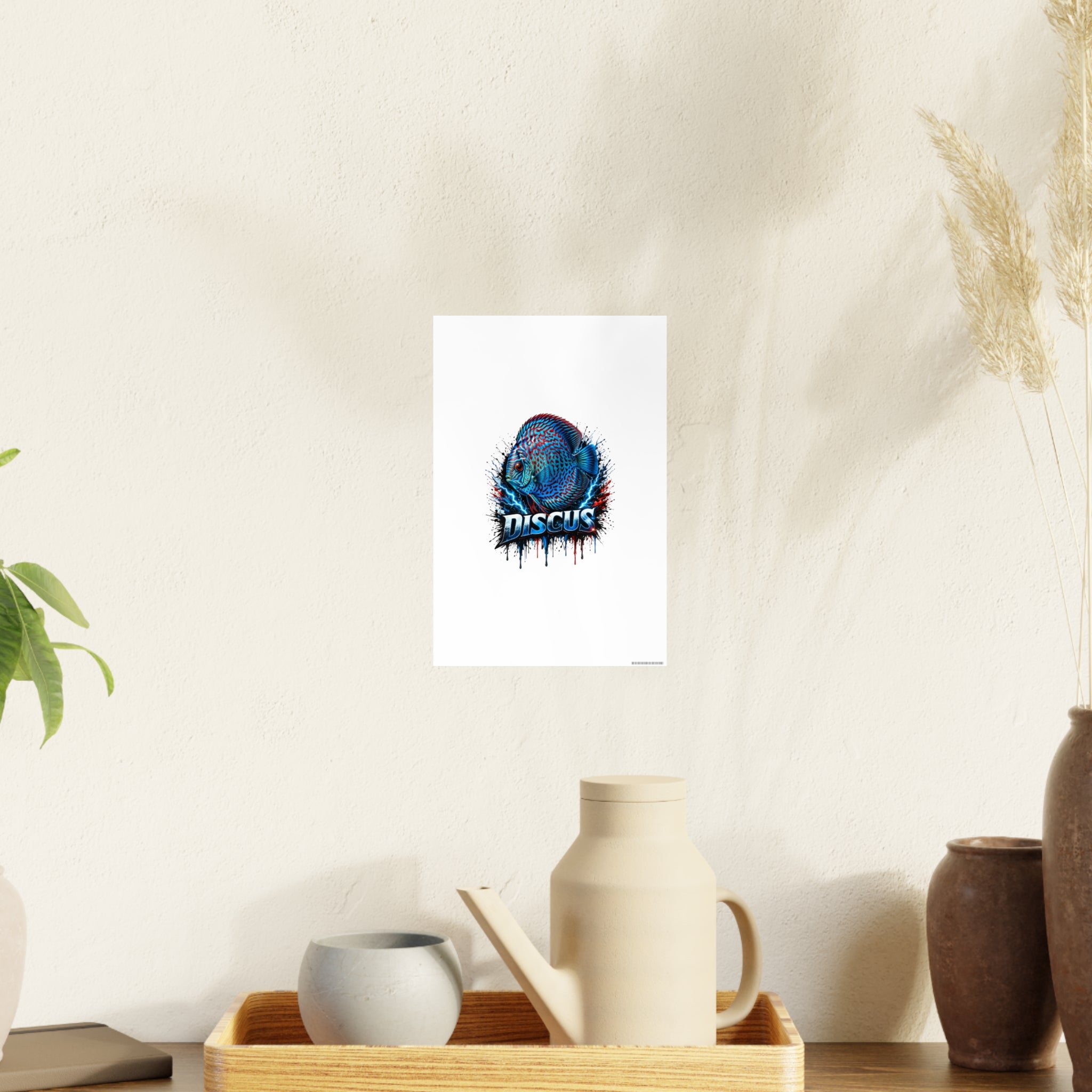 Discus Fish Art Poster — Vibrant Aquarium Wall Print