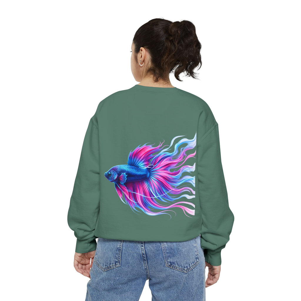 Betta Bliss Sweatshirt — Colorful Betta Fish Graphic Crewneck