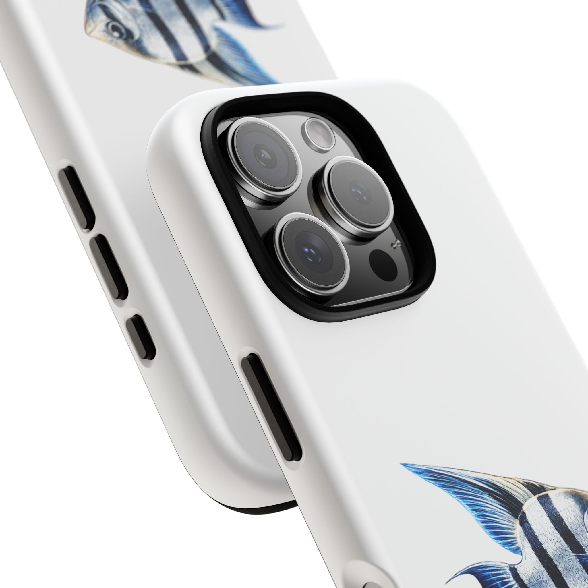 Angelfish Tough Phone Case – Durable Protective Case with Blue Tropical Fish Design