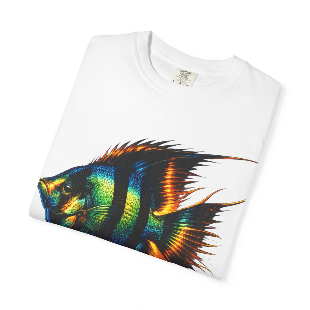 Angelfish Graphic T-Shirt — Vibrant Tropical Fish Illustration