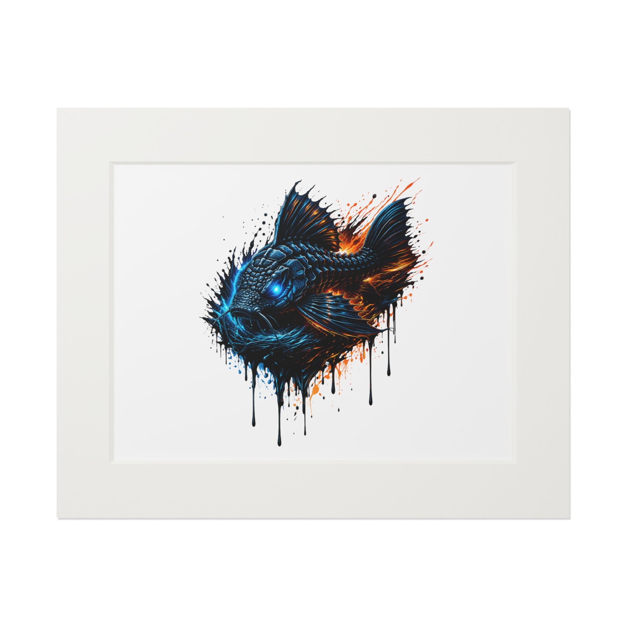 Armored Pleco – Premium "Deep Glow" Mounted Fine Art Print