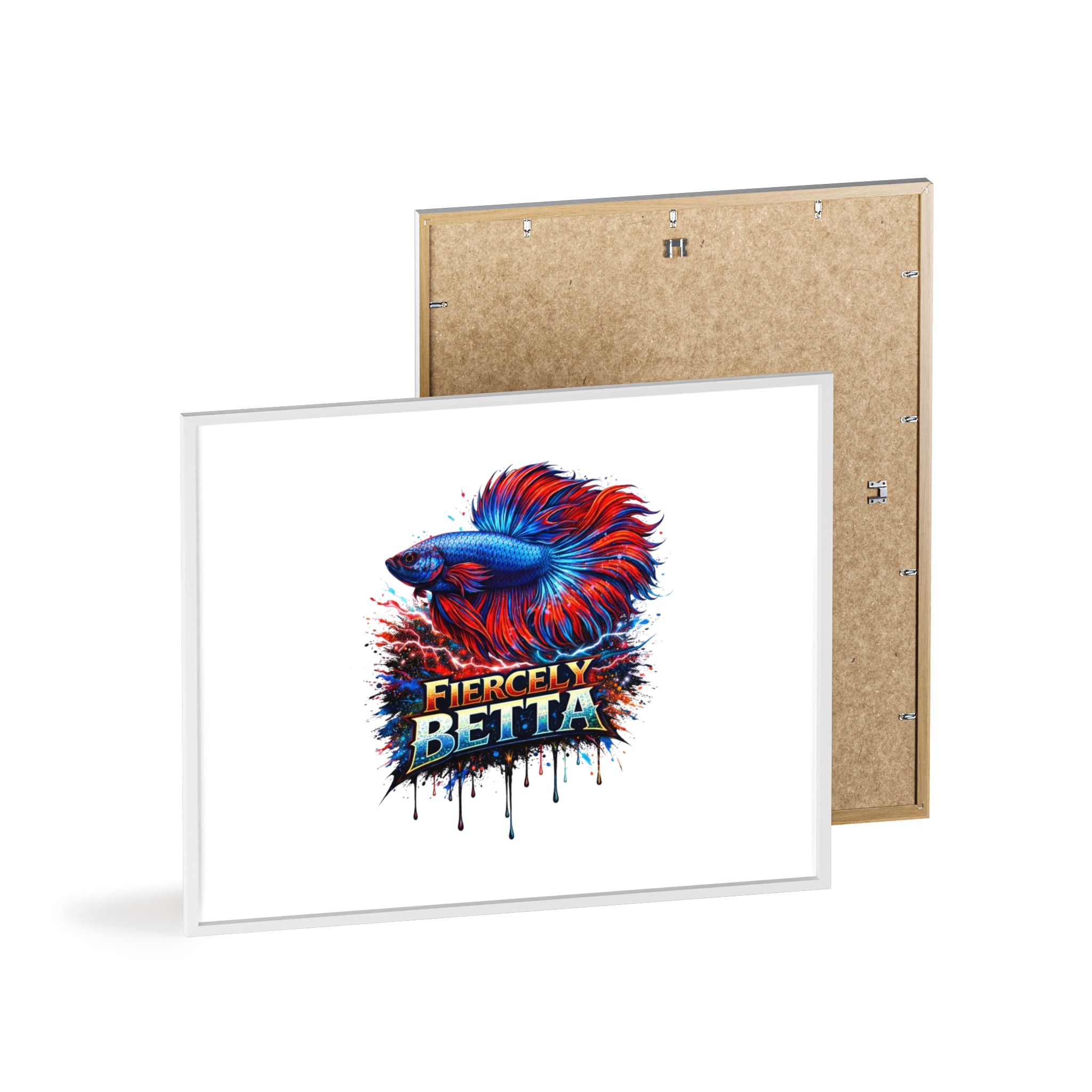 Fiercely Betta Framed Poster — Colorful Betta Fish Wall Art