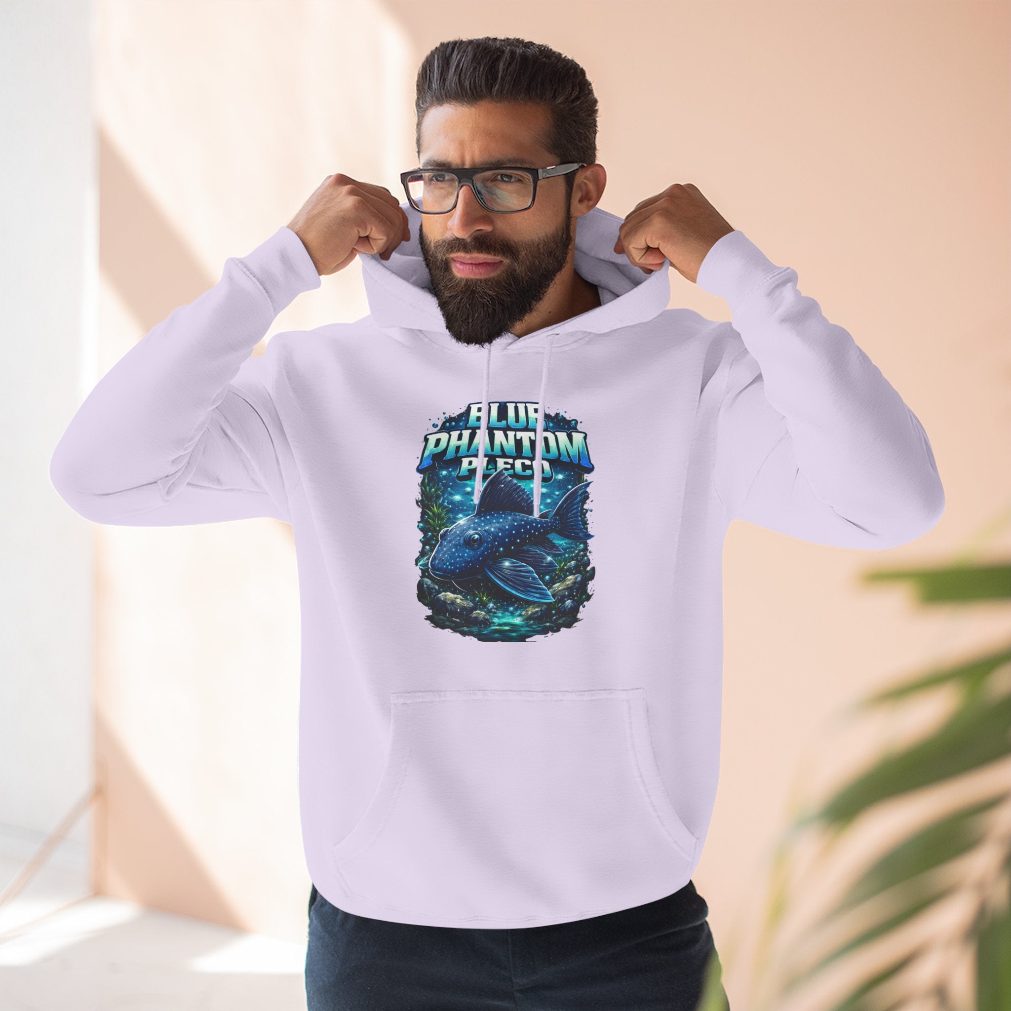 Blue Phantom Pleco L128 Hoodies | Premium Fish Keeper Streetwear | Inverness Ink