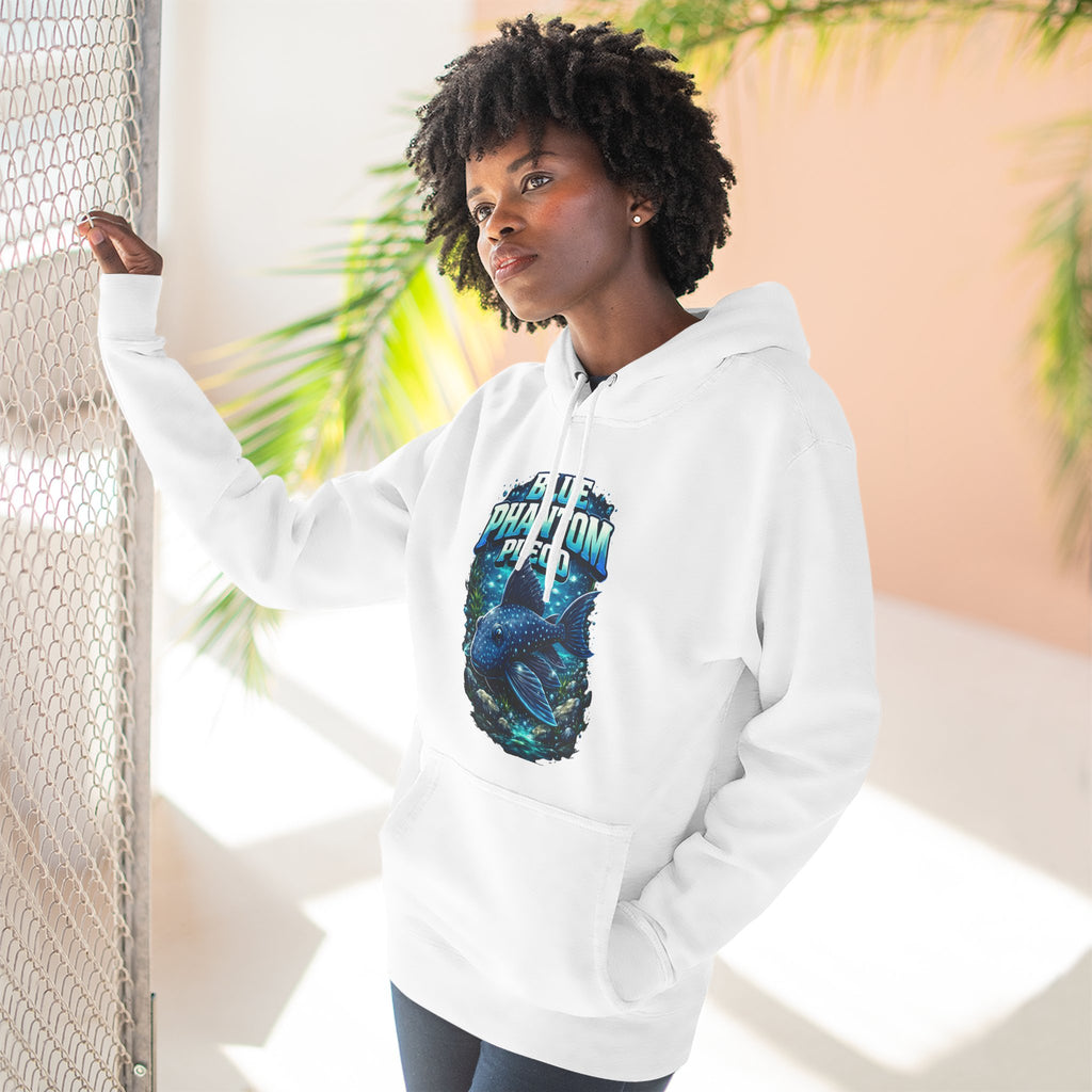 Blue Phantom Pleco L128 Hoodies | Premium Fish Keeper Streetwear | Inverness Ink