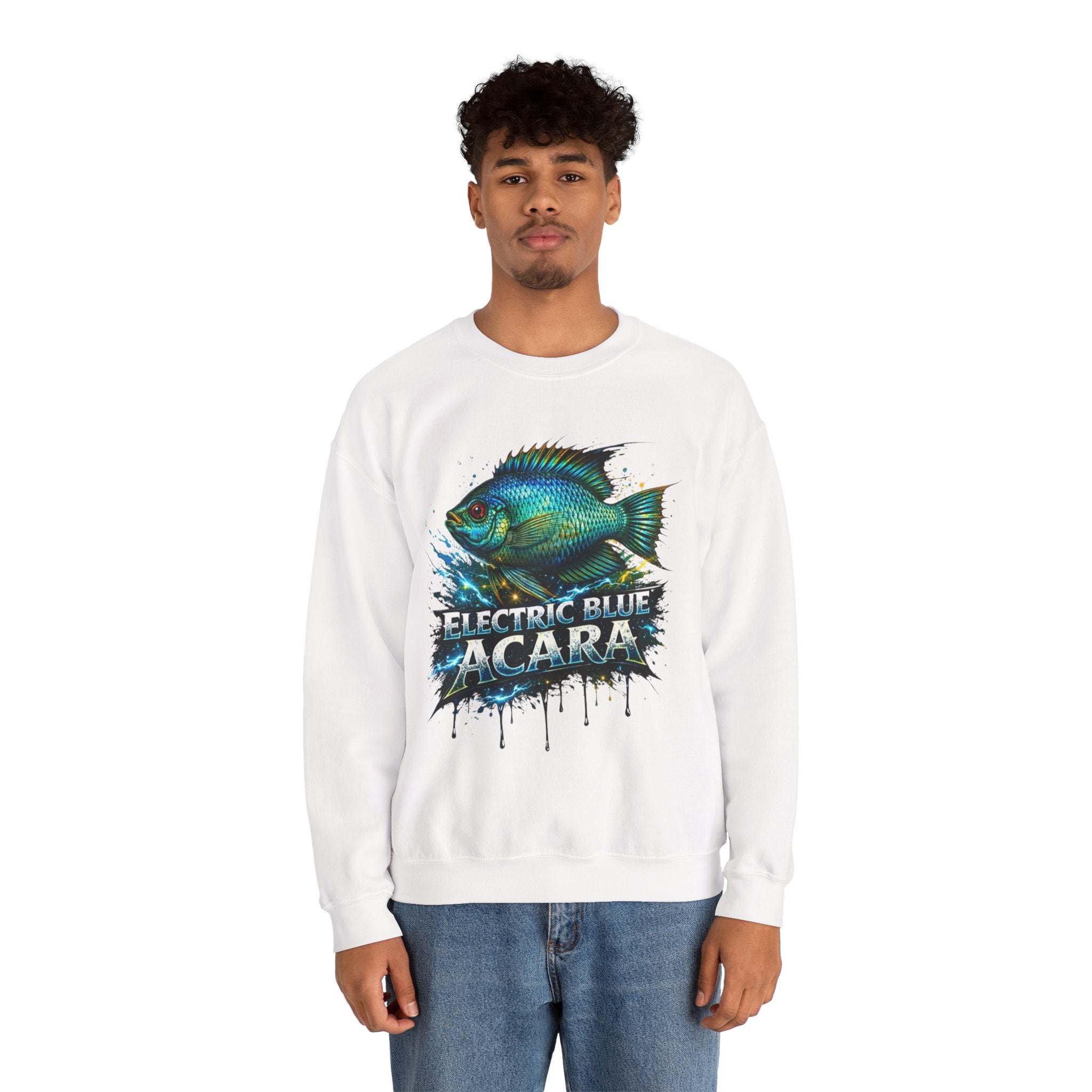 Electric Blue Acara – Heavy Blend™ Crewneck Sweatshirt