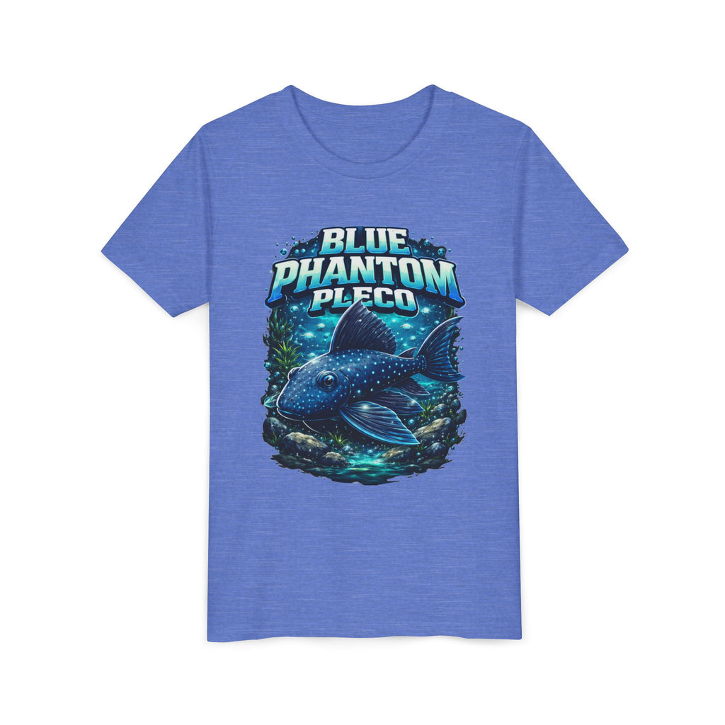 Blue Phantom Pleco Youth Tee – Kids Fish Aquarium T-Shirt