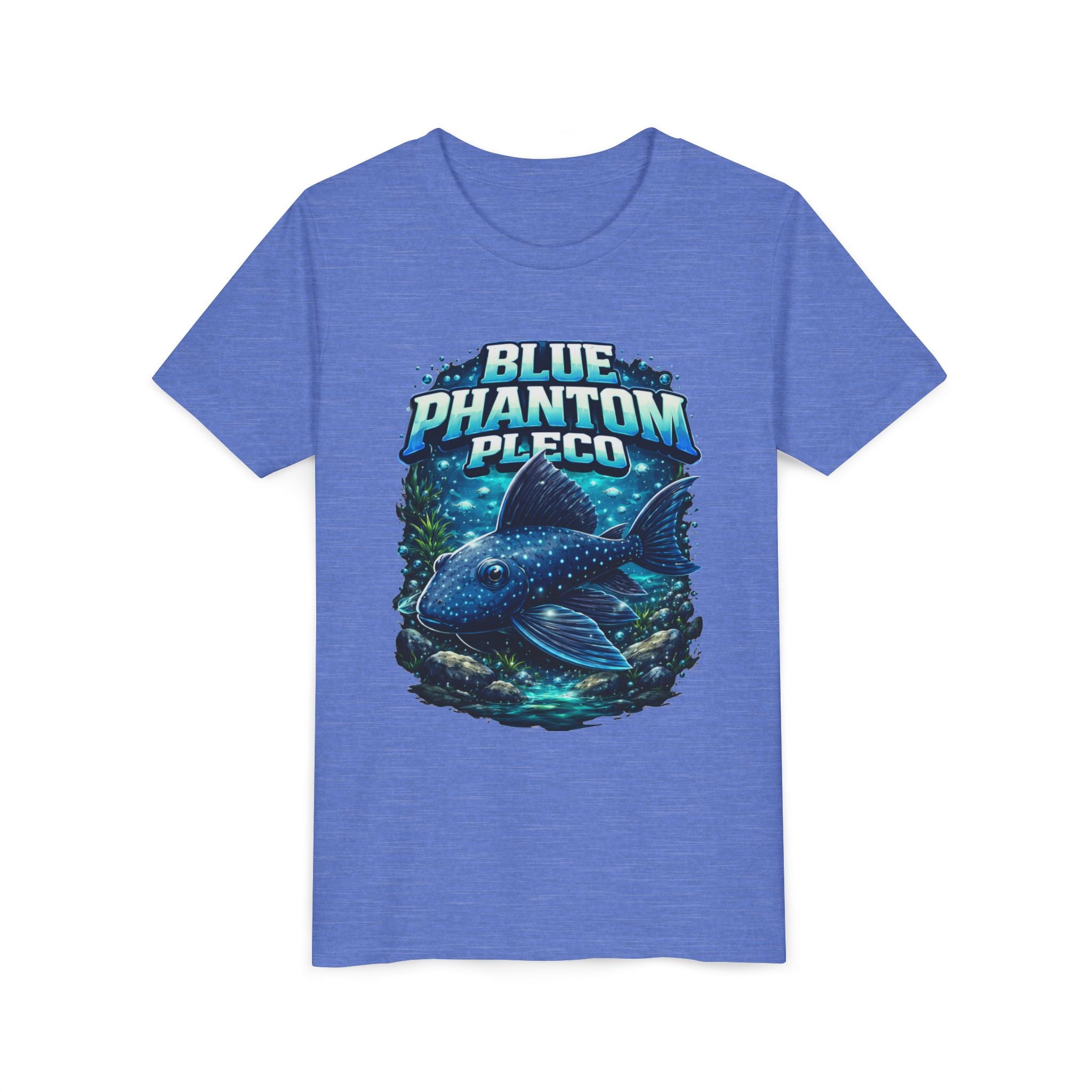 Blue Phantom Pleco Youth Tee – Kids Fish Aquarium T-Shirt