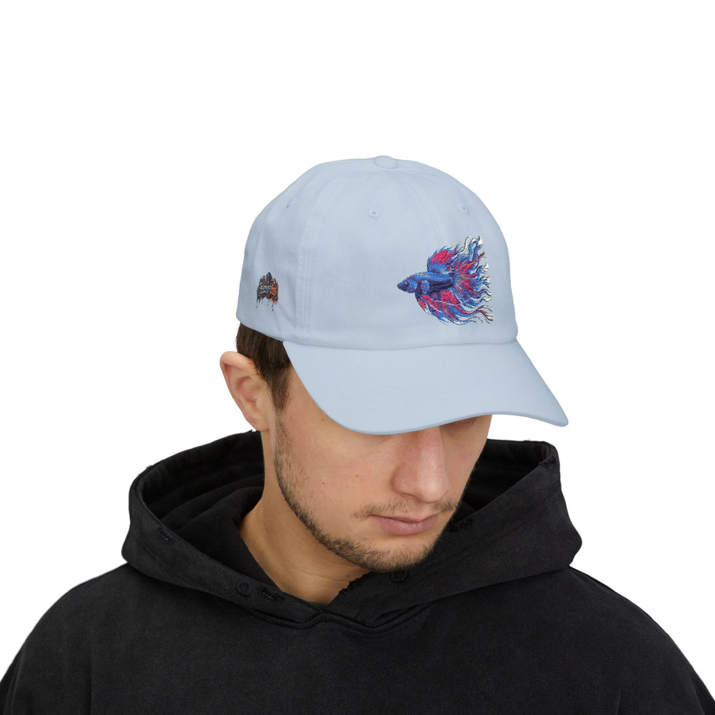 Betta Fish Dad Cap – Embroidered Color Splash Fish Baseball Hat